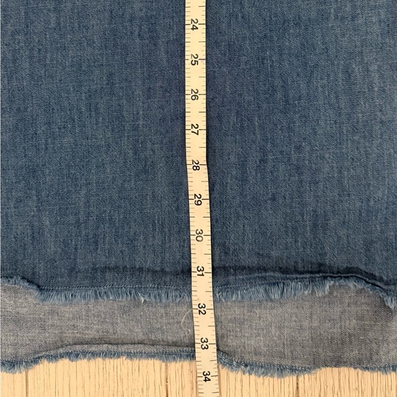 Denim Ruffle Sleeve Top - Picture 4 of 5